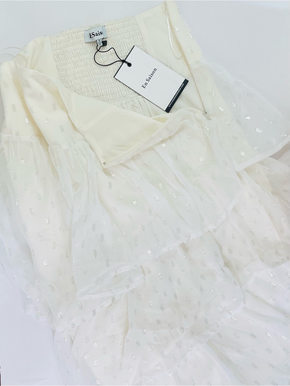 En Saison Cream Tiered Ruffle Maxi Skirt - Women - Picture 13 of 15